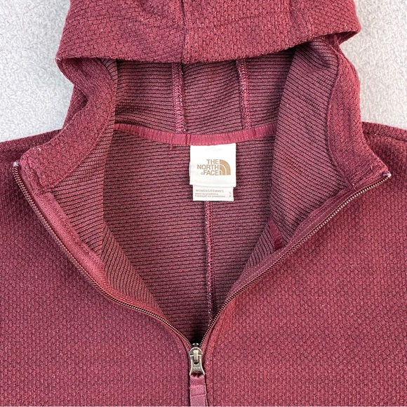 The North Face Red Fleece Full Zip Hoodie Sweater Women’s Size S Small - Picture 7 of 10